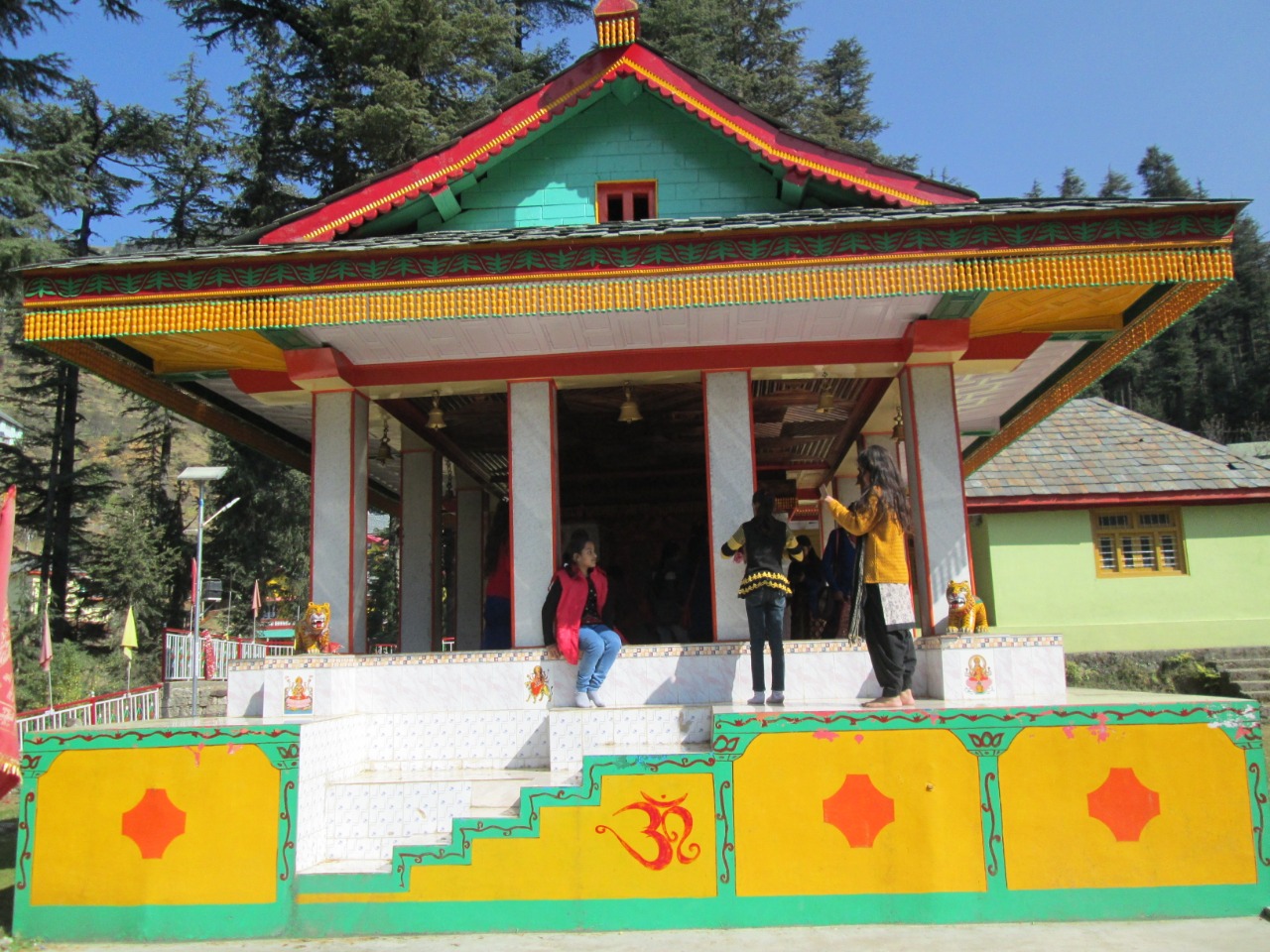 The colourful facade of the Mata Mundasani Temple